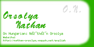 orsolya nathan business card